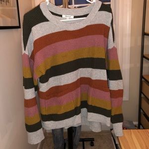 Striped knit sweater